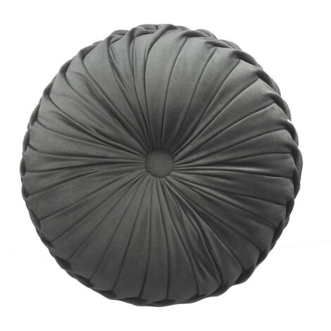 Coussin rond épais en velours Coussin rond plissé