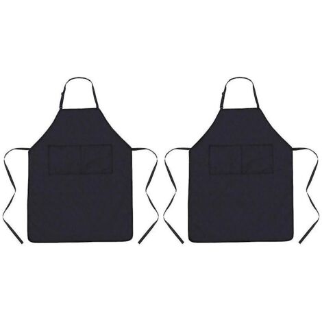 Lot De 2 Tabliers Enfants Imperméables – Avec Poches – Réglables – Pour Cuisine, Peinture, Jardin Et Barbecue – Dès 4 à 12 Ans