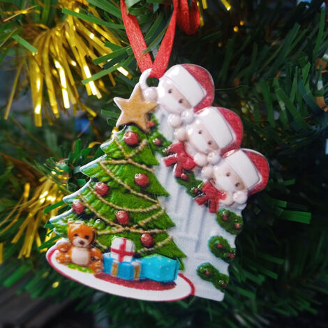 Ornement De Noël Personnalisé Pour La Famille – Lampe De Décoration Avec Vos Prénoms – Boule De Noël Céramique Unique