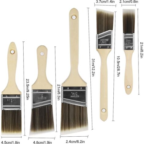 Pochoir Ancien à Manche Bois – Lot De 12 Pinceaux En Poils Purs Pour L’art