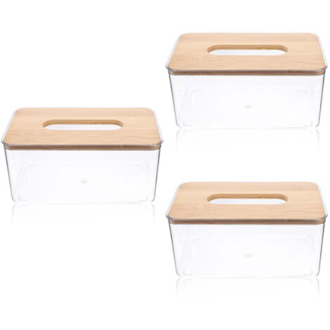 OLETHA - Lot De 2 Housses Décoratives Pour Boîtes à Mouchoirs Carrées - Style Cuir, Bleu Marine, Pour Maison/bureau