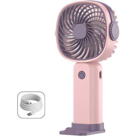 Ventilateur De Bureau USB Rechargeable Compact - 3 Vitesses, Silencieux, Portable Pour Maison/Bureau/Voiture