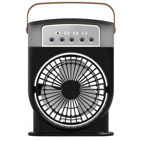 Mini Ventilateur USB Portable - 3 Vitesses + LED 7 Couleurs - Rechargeable