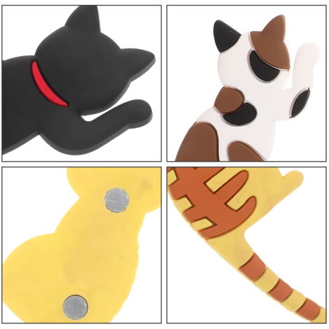 LIUYIDM Lot De 6 Aimants Frigo Chat Mignon 3D – Décoration Réfrigérateur Résine Aimantée