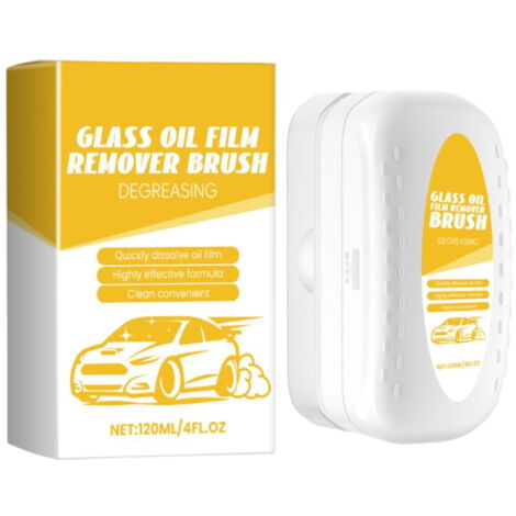 Nettoyant Pour Vitres De Voiture, éponge Pour Vitres Automobiles, Brosse Pour Livres, Nettoyeur De Film D'huile Pour Pare-brise, Agent De Polissage Pour Vitres, Entretien De Voiture, 120ml