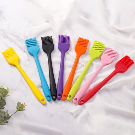 Lot 12 Pinceaux Silicone Cuisine - 6 Couleurs Résistants Haute Température