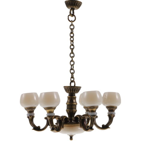 Plafonnier Miniature LED Pour Maison De Poupée 1:12 - 3,6 Cm, Métal Et Verre, Pile CR927 Incluse, Interrupteur Intégré