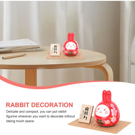 Ornement De Bureau Lapin De Pâques En Acrylique 2D Avec Gâteau Aux Fraises - Décoration Festive Adorable Pour Maison Et Plateau