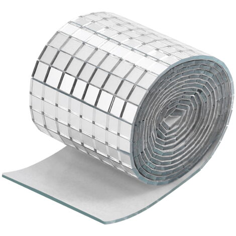 Miroir Facette Lot De 3 Rouleaux De Mini Miroirs Mosaïque Autocollants - 4800 Pièces, Décoration Créative DIY Décorations Brillantes Adhésives Miroir