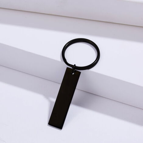 Lot de 10 étiquettes à bande brillante pour porte-clés, porte-clés en