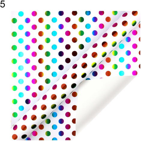 Rouleau De Papier D'Emballage De Noël - Pois Colorés-Étoiles