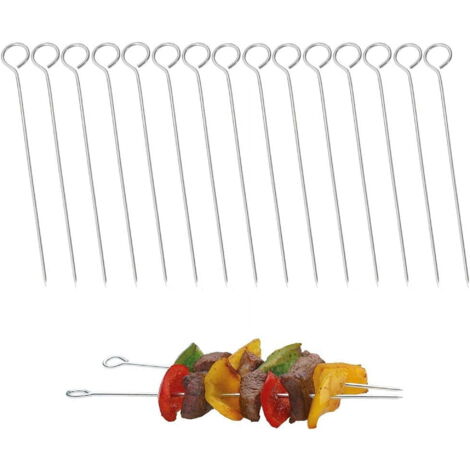Lot De 8 Brochettes En Acier Inoxydable – Fini Laiton – 12 Pouces – Motifs Animaux (cochon, Poulet, Vache)