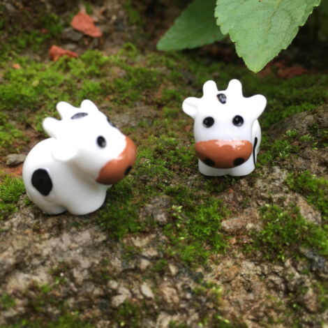 Lot 60 Figurines Vaches Échelle N 1:150 - Modèles Miniatures Noir Et Blanc