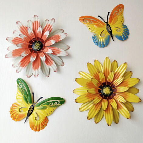 papillon mural decoratif papier studio roof fern striped butterflies