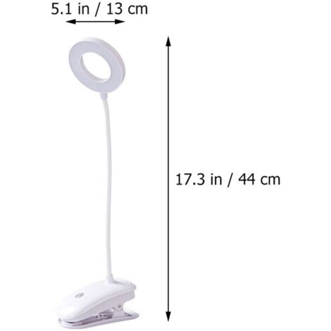 Lampe De Bureau À Pince,Lampe Lecture Clipsable Usb 48 Led Avec 3 Modes