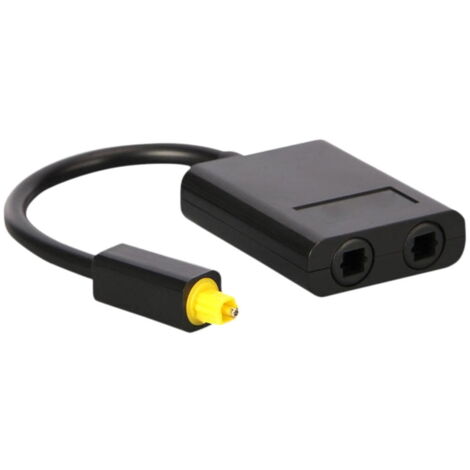 Répartiteur Fibre Optique Audio 1 Vers 2 - Toslink | Pour TV, Barre Son & PS5 | Noir | Qualité Hi-Fi