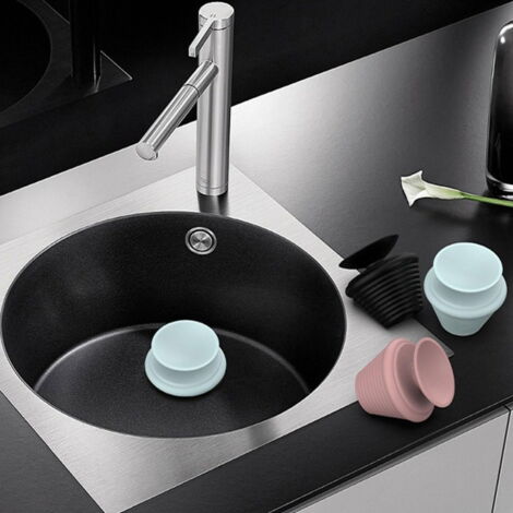 Bouchons De Vidange Universels En Silicone Et Inox - Lot De 2, Diamètre 50-51mm, Pour évier Et Baignoire