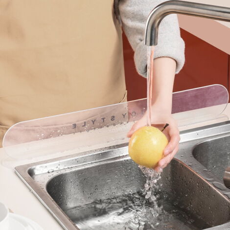 Protège-éclaboussures En Silicone Pour évier De Cuisine - Barrière Anti-eau 58 Cm Avec Ventouses