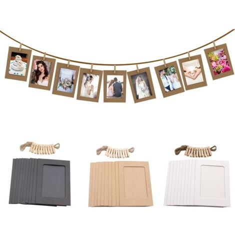 Cadre photo 220 cm 6 pouces Clips Porte-photo Décoration de fête d'anniversaire de baby shower