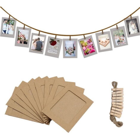 Cadre photo 220 cm 6 pouces Clips Porte-photo Décoration de fête d'anniversaire de baby shower