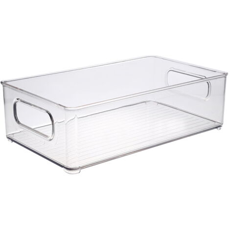 3 Bacs Organisateurs Transparents Pour Frigo/garde-manger - Dimensions 5x5x10 Pouces - Empilables