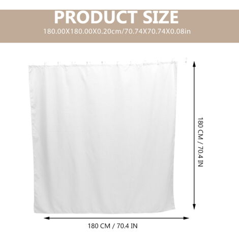 Rideau De Douche Imprimé Feuilles - Polyester Imperméable, Anti-moisissure, 100x100 Cm, Avec Crochets Inclus