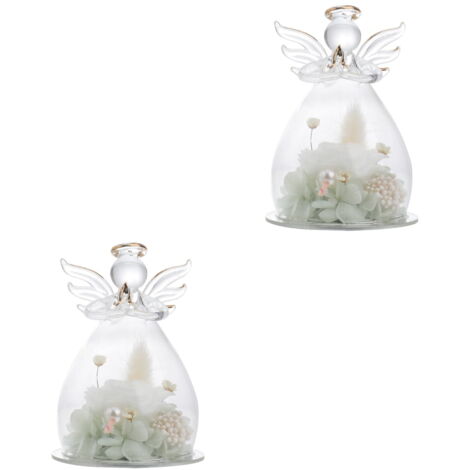 Statuette déco Ange debout 20 cm en Résine Blanc Doré (Lot de 2