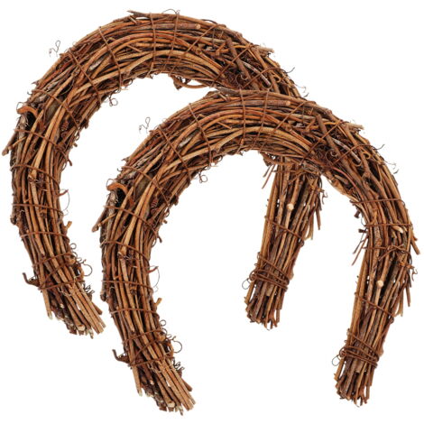 Lot 4 Couronnes De Vigne Rotin Naturel 20cm - Base DIY Décoration Intérieur Noël Mariage