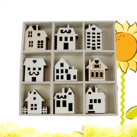 SUNNYCLUE Lot de 200 perles en forme de croix en bois naturel