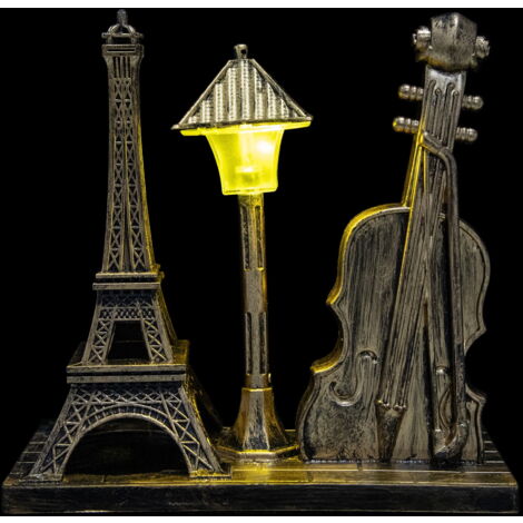Lampe De Bureau Vintage En Alliage Zinc – Décoration Rétro Verte 21x11 Cm, Ambiance Chaleureuse, Pour Salon Ou Fête - 7