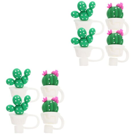 10 Capuchons Pour Pailles En Forme De Chiot Mignon - Couvercles Anti-Poussière Réutilisables Pour Gobelets Stanley Et Pailles 7-9mm