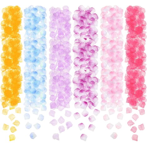 Mikihat 1200Pcs Pétales de Rouges Artificiels, Fleurs artificielles en