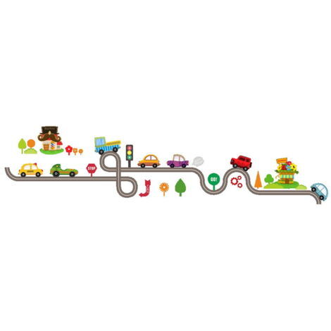Ruban Adhésif Route Noire Amovible - Piste Voiture Jouet Et Décoration Créative Pour Enfants