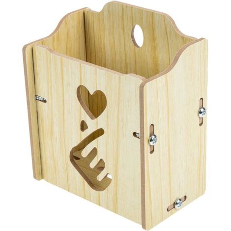 HAOTIAN-X Support De Télécommande En Bois Pour Canapé, Support De Télécommande Cloud TV Avec 4 Compartiments, Porte-stylo De Bureau, Boîte De Rangement Pour La Maison, Le Bureau, La Table De Chevet