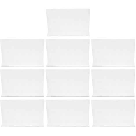 Lot De 10 Séparateurs D'étagère En Plastique Transparent - Forme L, 20x6x3 Cm, Pour Frigo, Bureau, Cuisine