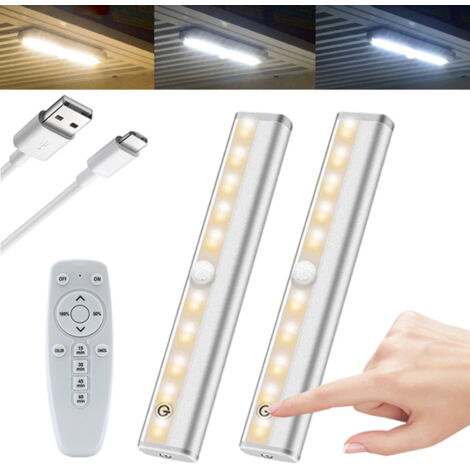 Kit 6 Lumières LED Sous Armoire AIBOO Avec Télécommande RF - Gradables 2700K Chaudes
