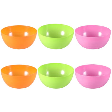 Lot De 10 Bols à Compartiments En Plastique Réutilisables - 4 Couleurs, Lavables Lave-Vaisselle, Pour Snacks, Fruits - 4
