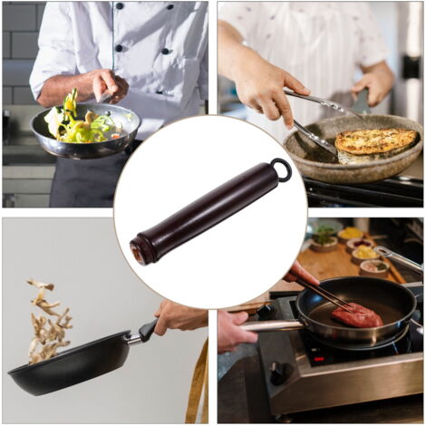 Poignée De Casserole Anti-Brûlure Bakélite - Remplacement Ustensiles Cuisine, Noire Ergonomique
