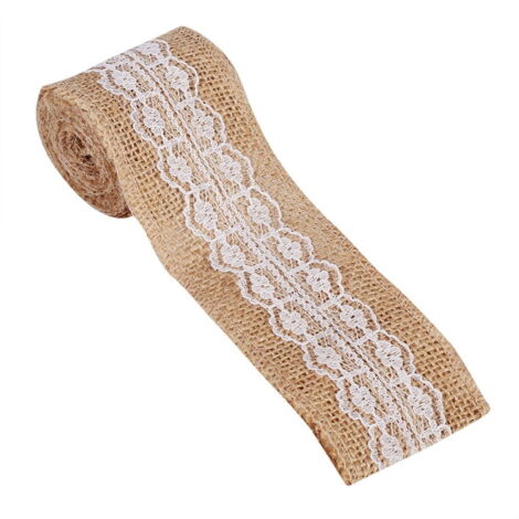 Rubans En Toile De Jute Naturelle (15,2 Cm De Large, 9,1 M) - Sans Fil, 100 % Jute - Pour Loisirs Créatifs Et Projets - Emballage Cadeau, Nœuds, Décoration De Mariage Rustique Pour Intérieur Ou