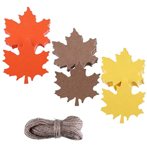 Lot De 96 étiquettes Cadeaux De Noël En Papier Kraft - Forme Sapin - Avec Ficelle Chanvre Et Coton - Pour Emballage Et Décoration - 5