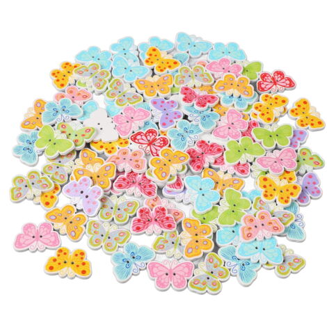 Lot De 6 Embellissements Papillons - Multicolore - Neuf
