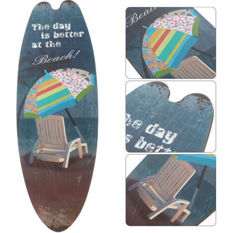 Lot De 3 Planches De Surf En Bois – Décoration Murale Tropicale, Motifs Plage Et été, Prêtes à Accrocher