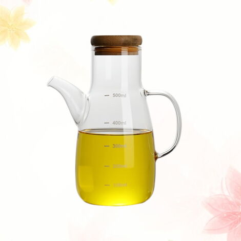 Bouteille Verre 1l Distributeur D'huile D'olive En Acier Inoxydable, Bouteille Verseur De Vinaigre Anti-fuite Pour Accessoires De Cuisine Verseur Huile D'olive