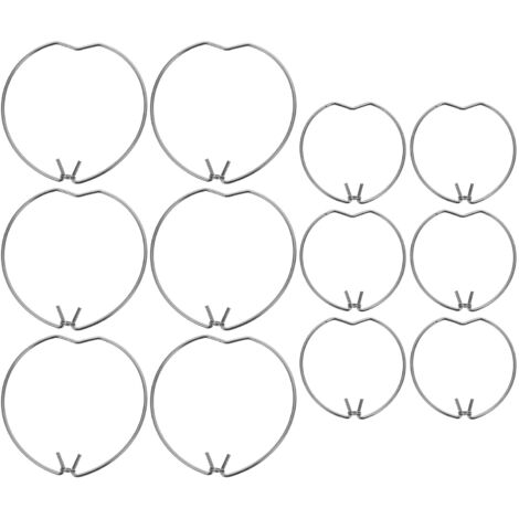 Lot De 6 Anneaux De Fixation Pour Spots - Clips à Ressort En Acier Argenté