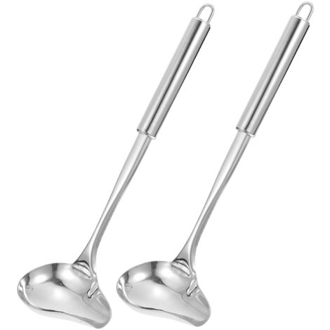 Louche Verdanverse Bec Verseur Louche Inox Avec Bec Verseur GRADENEVE – Cuillère à Soupe Passoire, Acier Inoxydable 201, Pour Fondue, Wok, Soupe Ustensile Cuisine Inox