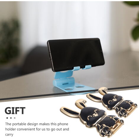 2 Supports Téléphone Flexibles En Silicone - Forme De Personnage, Accroche Partout