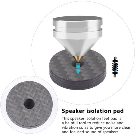 Lot De 8 Pieds Amortisseurs Pour Enceintes HiFi Ou Composants - Coussin Anti-vibration 39x13 Mm