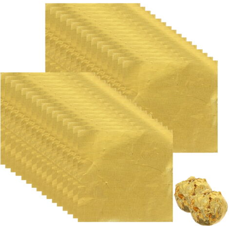 300 Emballages Bonbons Aluminium – 7,6x7,6 Cm – Doré, Violet, Rose Rouge – Pour Chocolats, Confiseries