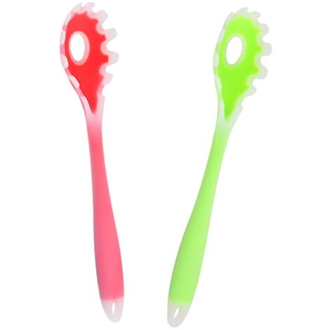Lot De 2 Cuillères à Riz En Silicone + 2 Chiffons En Fil De Fer - Anti-brûlure, Antiadhésif - 22,5x6,7 Cm