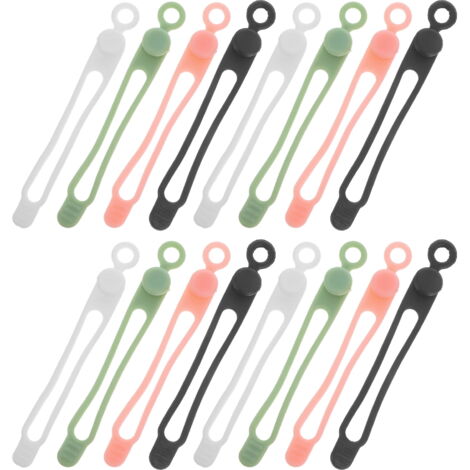 Lot De 25 Serre-câbles Réutilisables Igadgitz Home – Silicone Multicolore (5 Couleurs) – 10,8 Cm – Organisation Câbles Et Sacs